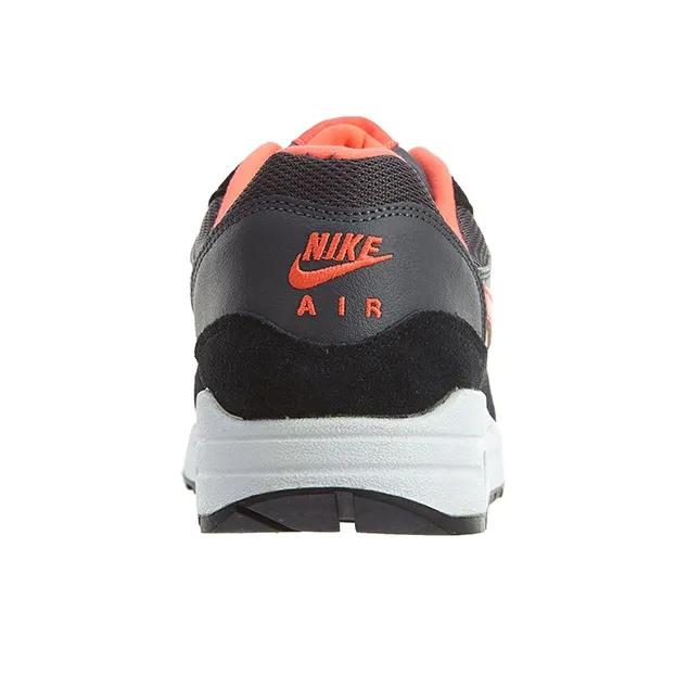 Nike Air Max 1 Cushioned Anti-Slip Wear-Resistant Breathable Lightweight Low-Top Running Shoes GS Black Gray Red-3