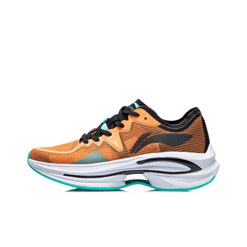LINING WuShi 5S 1.0 Running Shoes Men Low Top Neon Apricot Orange/Black-0
