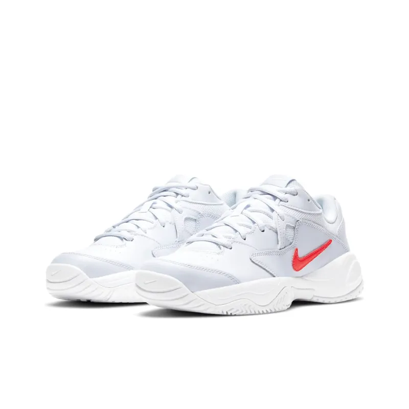 Nike Court Lite 2 Football Grey Bright Crimson Women's-2