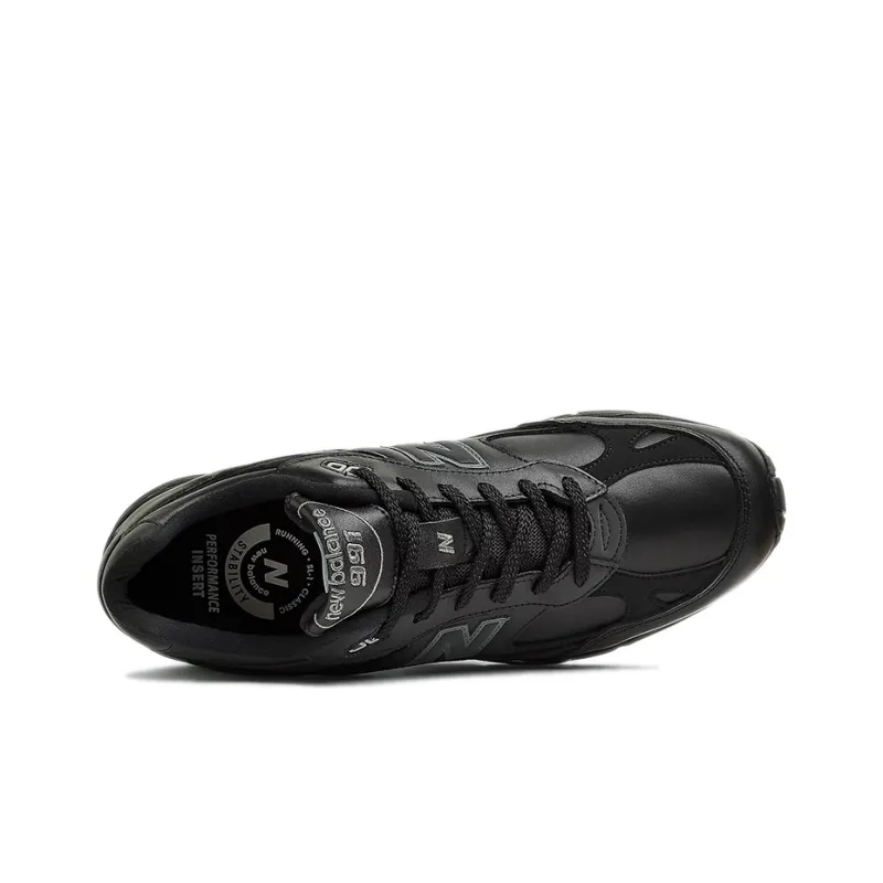 New Balance 991 MiUK Leather Black Grey-2