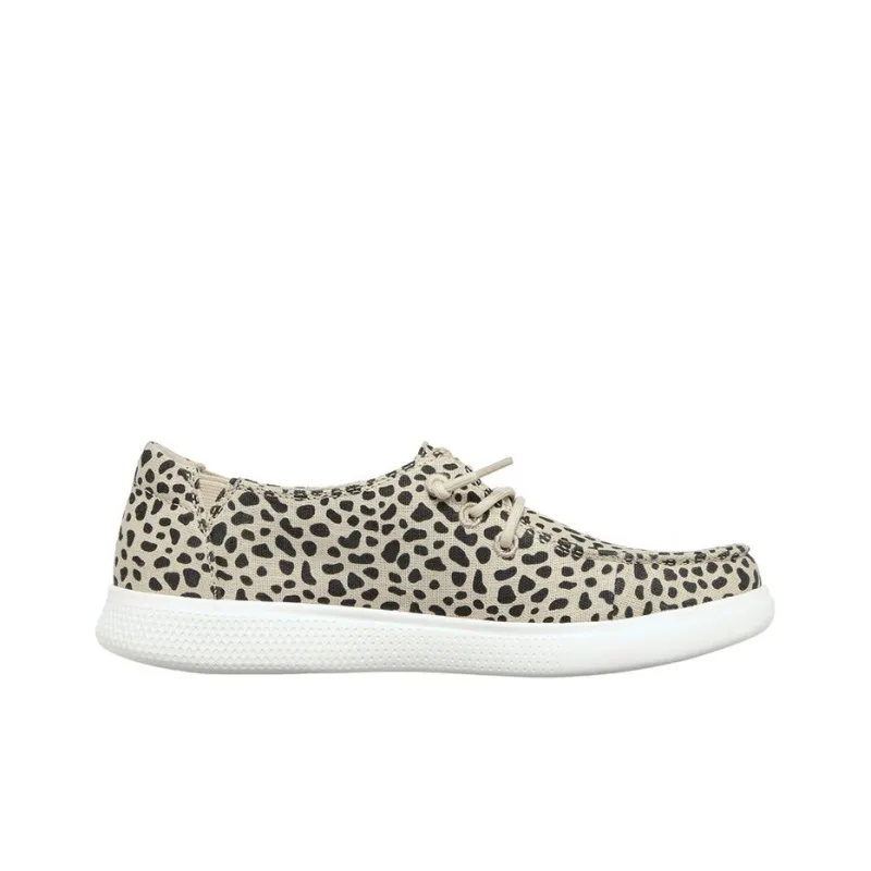 Skechers BOBS SKIPPER Cushioning Anti-Slip And Wear-Resistant Low-Top Sports Casual Shoes Women's Leopard Print-1