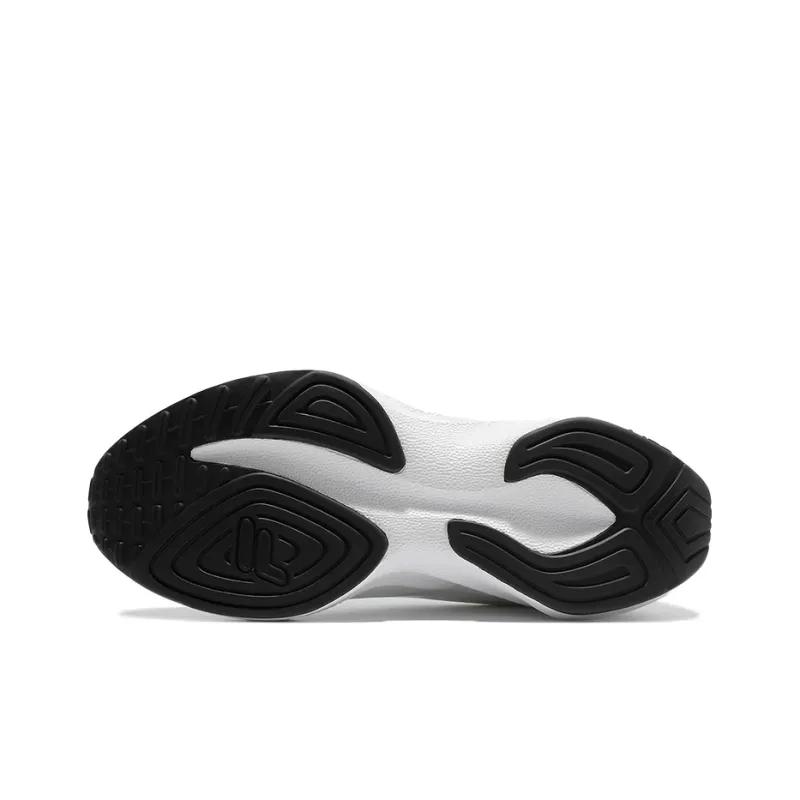 FILA Cushioning Anti Slip And Wear Resistant Breathable Coverage Low Top Casual Running Shoes Unisex White Black-5