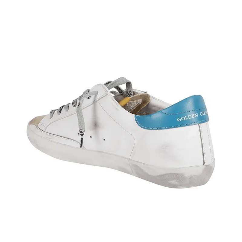Golden Goose Skateboard Shoes Men's White Blue Pink-3
