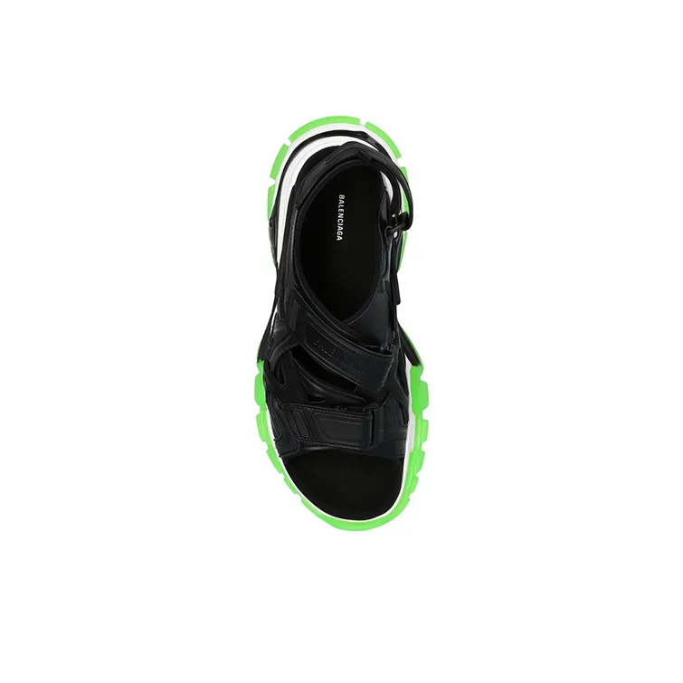Balenciaga Track Sandal Black White Green-2