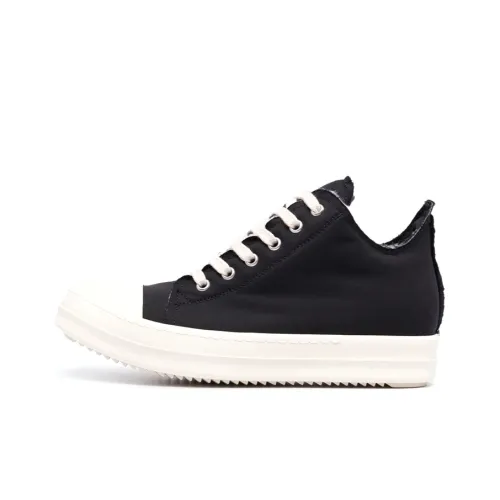 Rick Owens DRKSHDW Canvas Shoes Women's Low-Top Black