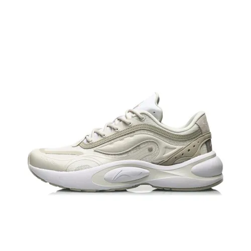 LINING V8 Running Shoes Men Low-Top Pearl White