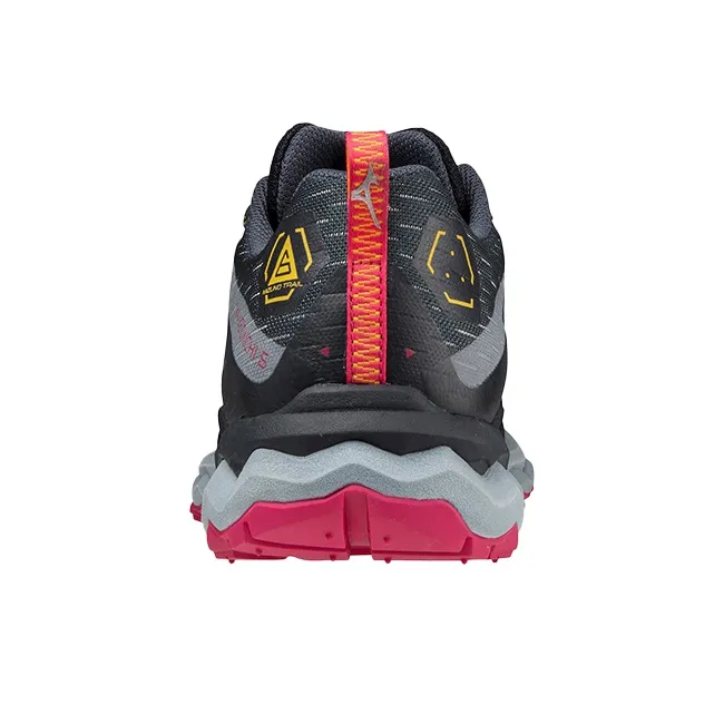 Mizuno Wave Daichi 6 Abrasion Resistant Low Top Running Shoes Women's Black Red-3