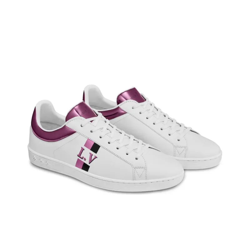 LOUIS VUITTON Luxembourg Sneakers 'White Metallic Pink'-2