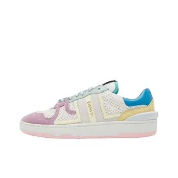 Lanvin Clay Low Top Stylish Skateboarding Shoes Men's White Yellow Valentine's Day Limited Edition