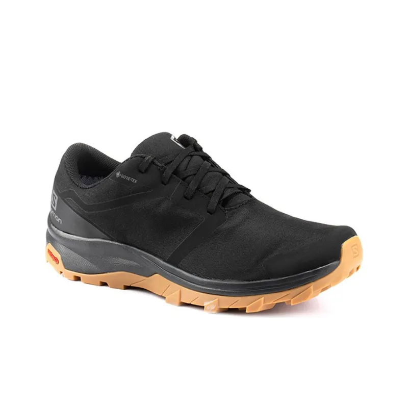 SALOMON Outbound GTX Anti-Slip And Wear-Resistant Water-Resistant Support Low-Top Trekking Shoes Men's Black-1