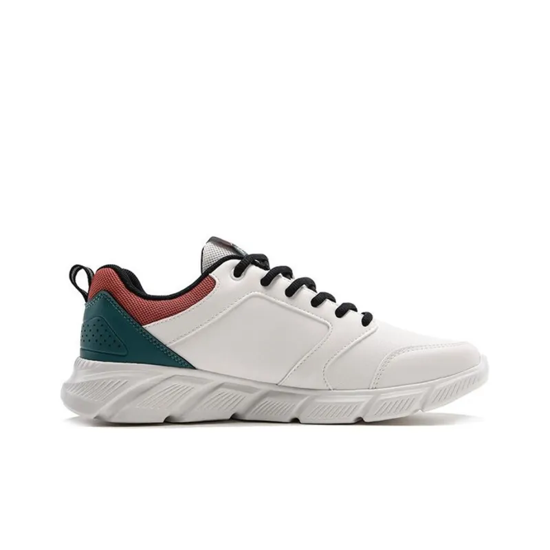 XTEP Cushioning Anti Slip And Wear Resistant Breathable Rebound Low Top Running Shoes Men's White Green Red-1