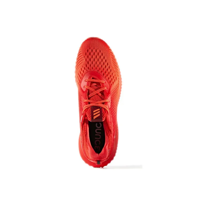 Adidas AlphaBounce Em Abrasion Resistant Low Top Running Shoes Men's Red-4