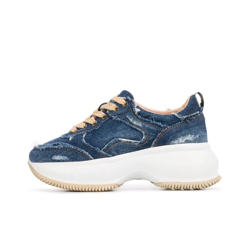 HOGAN Maxi I Active Cushioning Anti-Slip And Wear-Resistant Low-Top Running Shoes Women's Blue-0