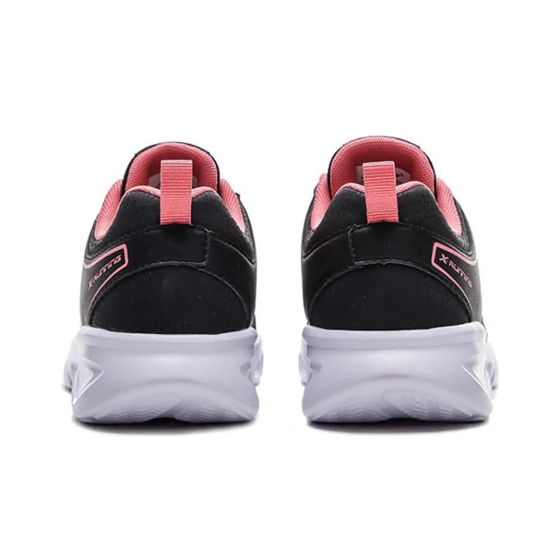 XTEP Running Shoes Women's Low Top Black/Pink/Red-3