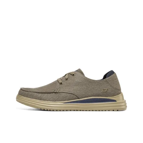 Skechers Proven Casual Shoes Men Low-Top Khaki