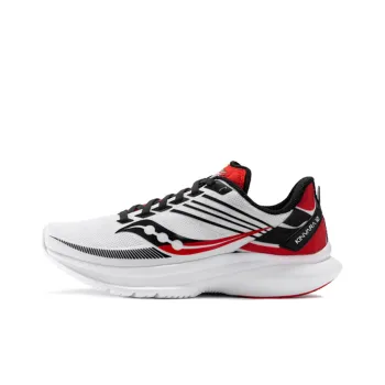 Saucony Cushioning Anti Slip And Wear Resistant Support Low Top Casual Running Shoes Men's White Red