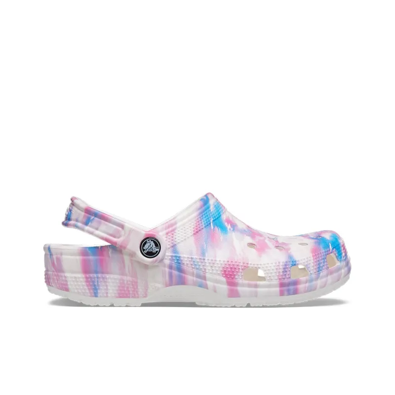 Crocs Classic Casual Unisex White Pink Blue Sandals 'White Pink Blue'-1