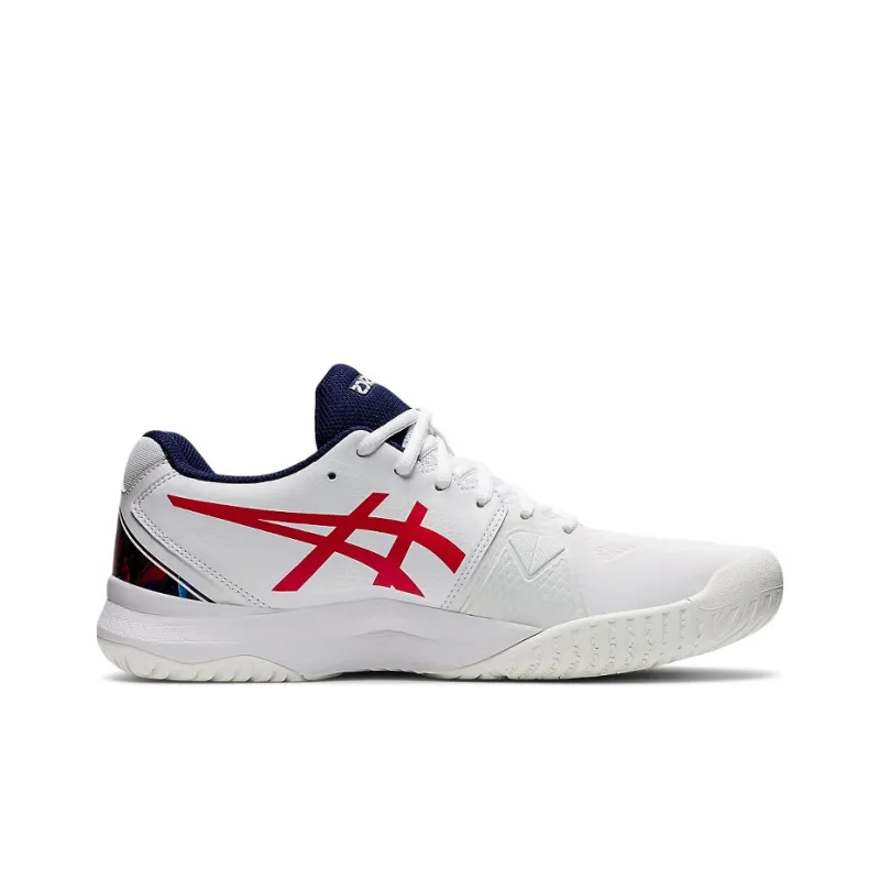 Asics Gel-Challenger 13 Cushioned Wear-Resistant Slip-Resistant Low-Top Running Shoes Men's White Red-1