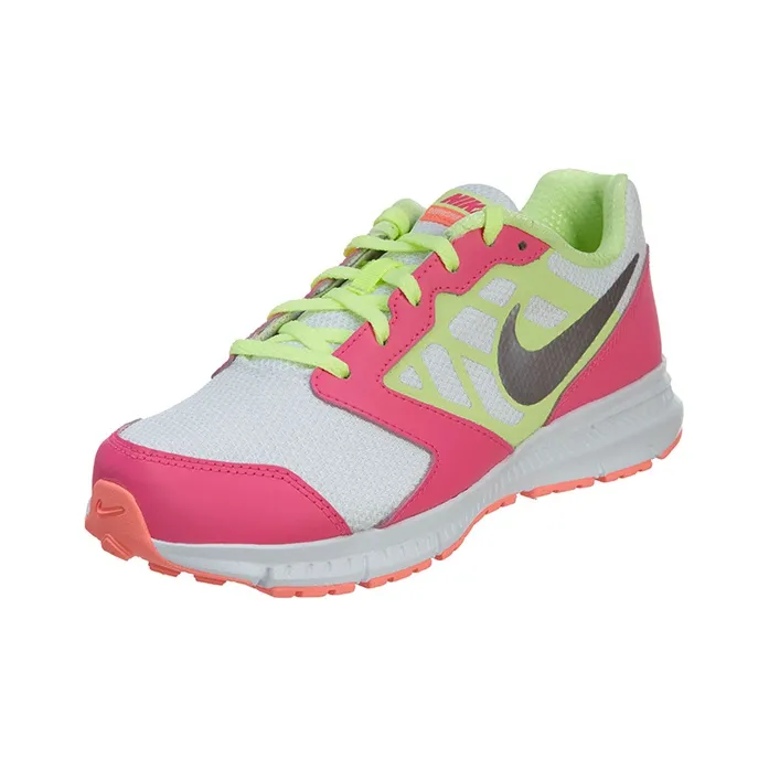 Nike Downshifter 6 Cushioning Anti-Slip Wear-Resistant Breathability Low-Top Running Shoes GS Pink White Yellow-2