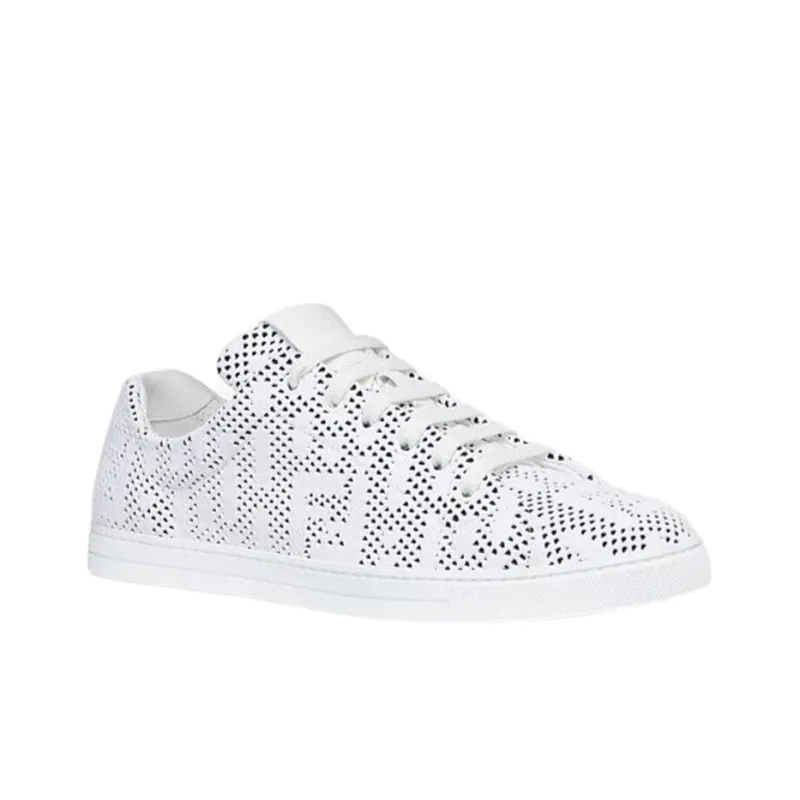 FENDI Low Top Stylish Skateboarding Shoes Men's White-2