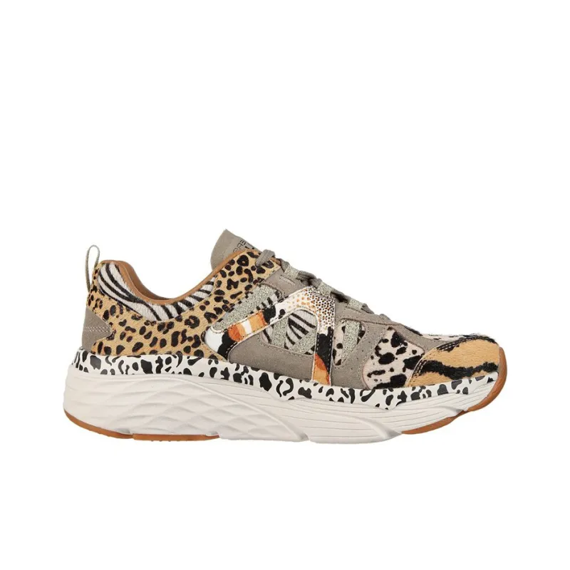 Skechers Max Cushioning Casual Shoes Women's Low-Top Leopard Print-1