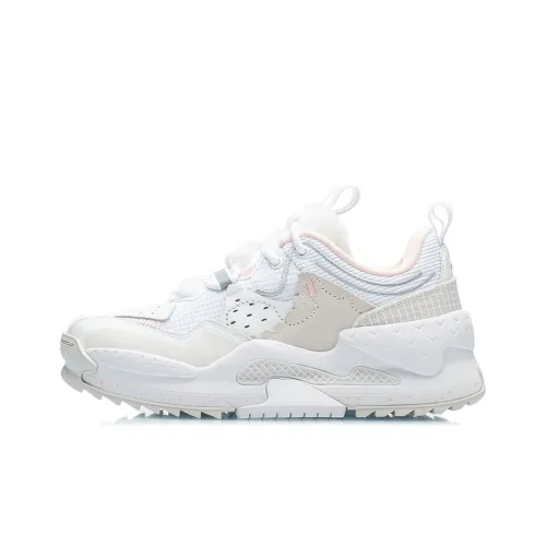 LiNing CF Misty Clouds Of The Ancient City Mountain Low Top Sports Casual Shoes Women's White