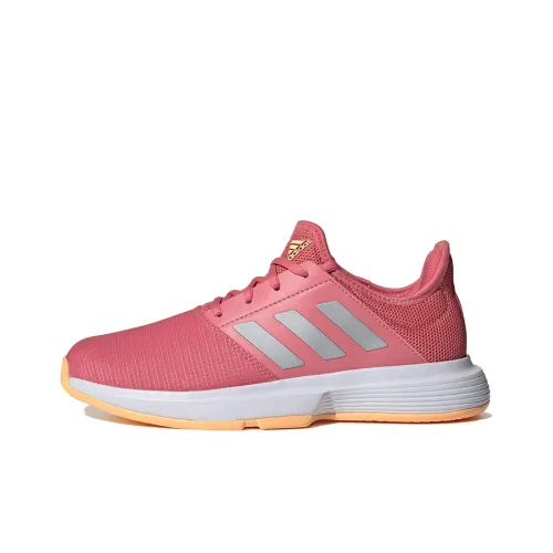 Adidas GameCourt Running Shoes Women's Low-Top Pink/White/Orange