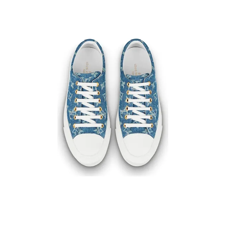 LOUIS VUITTON Lv Stellar Low Top Denim Blue Women's-3