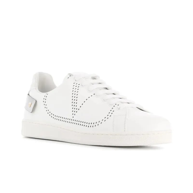 Valentino Backnet Low Top Stylish Skateboarding Shoes Men's White-1