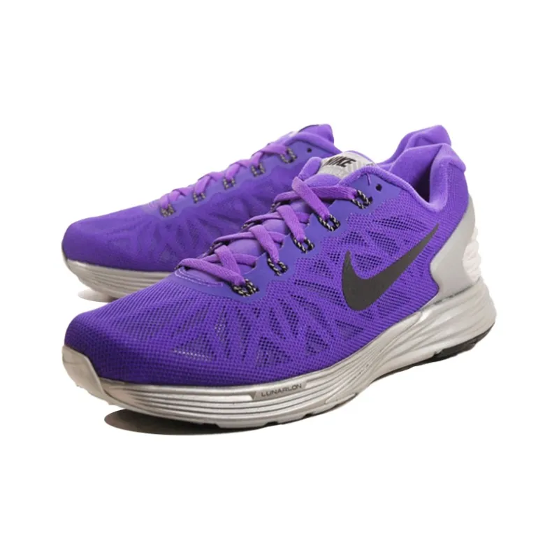 Nike Lunarglide 6 Running Shoes Men Low Top Purple/Silver-1