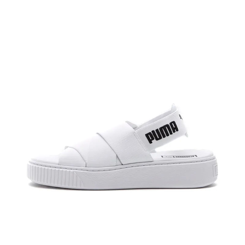 PUMA Platform Trace Sports Sandals 'White Black' Women's-0