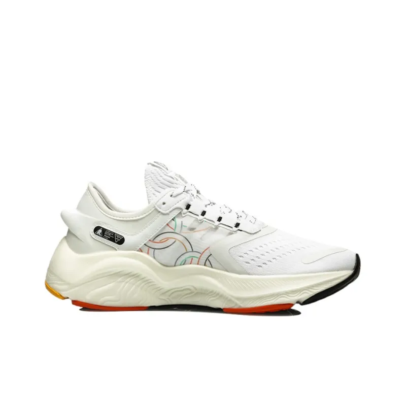 LiNing Lanying Plus Anti Slip Wear Resistant Low Top Running Shoes Women's White Red Green-1