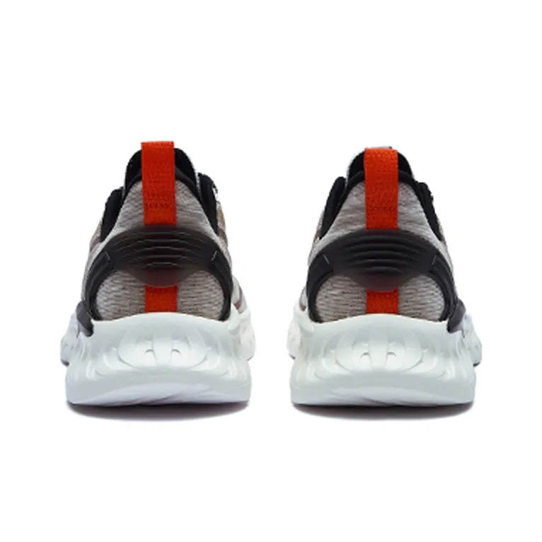 Erke Rebound Cushioning Lightweight Wear Resistant Slip Resistant Low Top Running Shoes Men's White Gray-3