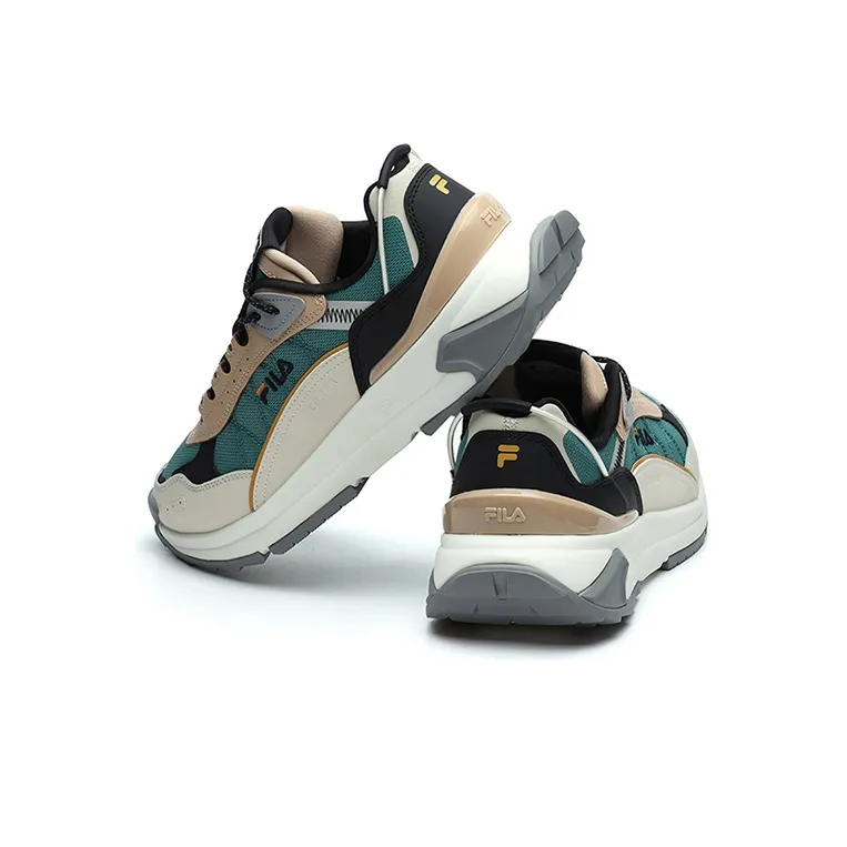 FILA Fashion Sneakers Running Shoes Men Low Top Beige/Green/Black/White-4