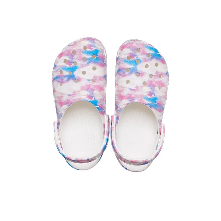 Crocs Classic Casual Unisex White Pink Blue Sandals 'White Pink Blue'-4