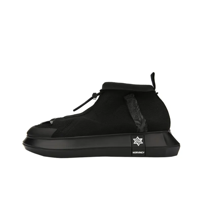 NORVINCY Stylish Skateboarding Shoes Unisex Black-0