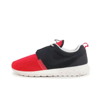 Nike Roshe Run Cushioned Anti-Slip And Wear-Resistant Lightweight Low-Top Running Shoes Men's Black Red
