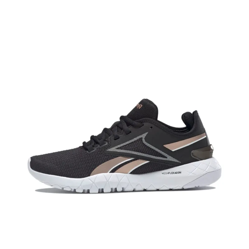 Reebok Mega Flexagon 2 Cushioning Anti-Slip Wear-Resistant Breathability Low-Top Running Shoes Women's Black Rose Gold-0