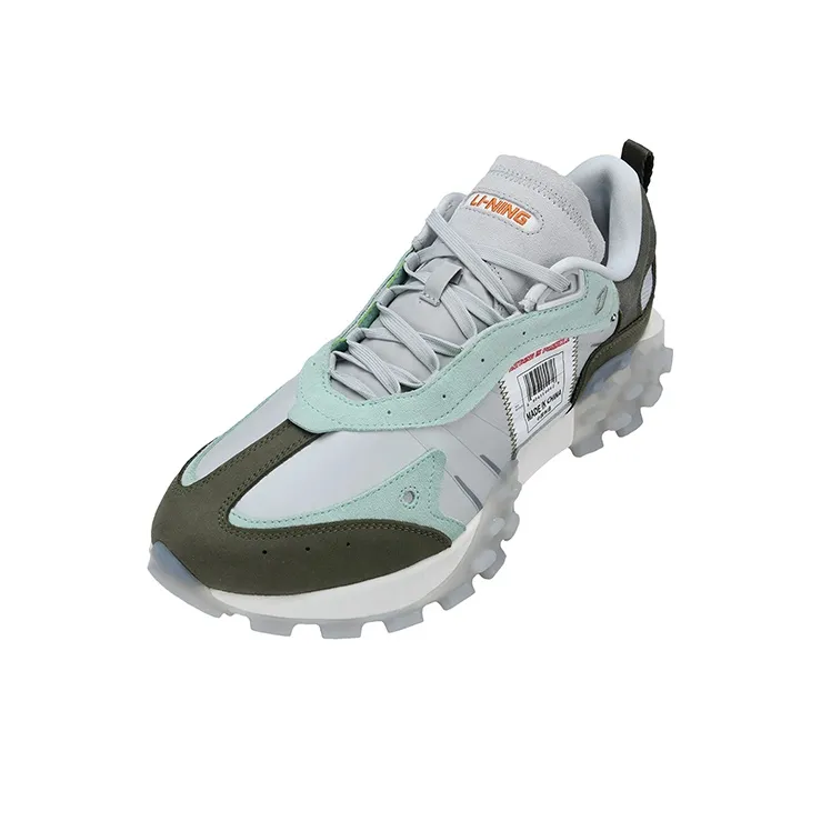 LiNing Cushioning, Slip Resistant, Abrasion Resistant, Coverage, Support Low Top Sports Casual Shoes Men's Glacier Gray-2