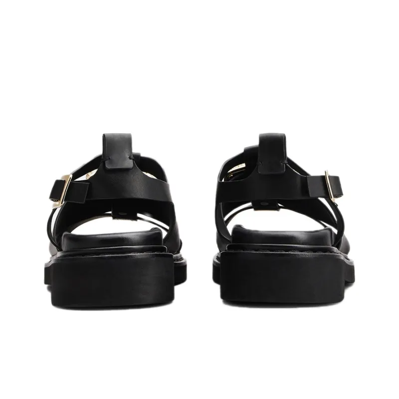 Roger Vivier Viv' Rangers Strass Strap Sandals Women's Black-4