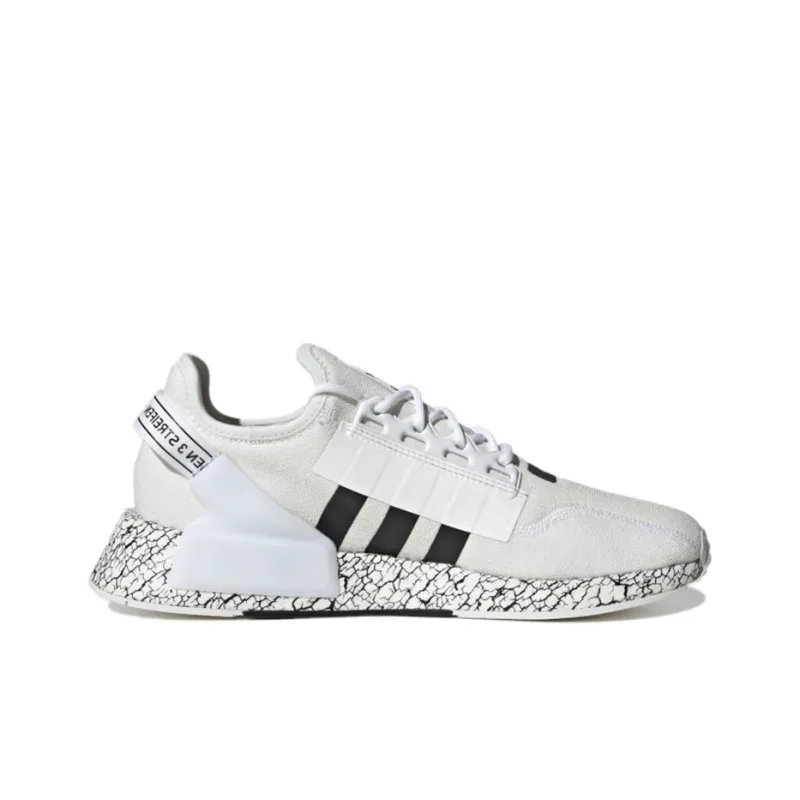Adidas NMD_R1 V2 'Crackled White Black'-1