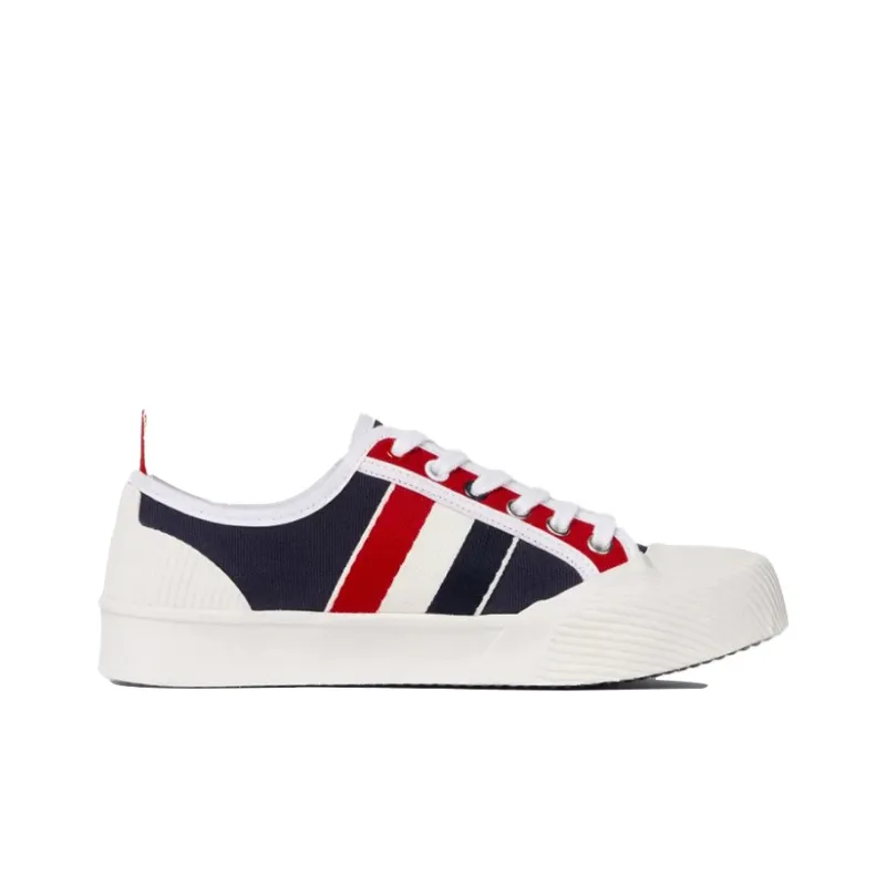 THOM BROWNE Skateboard Shoes Women's Low Top Navy Blue-1