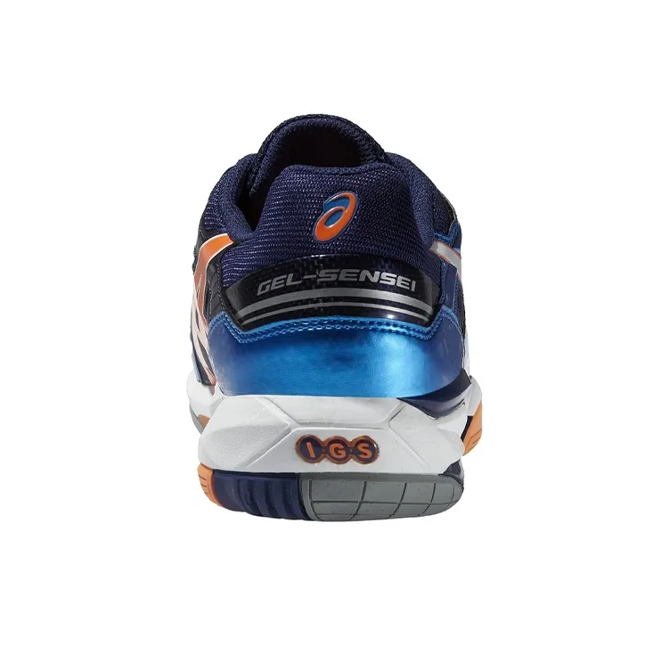 Asics Ge Sensei 5 Running Shoes Men Low Top Blue/Yellow-3