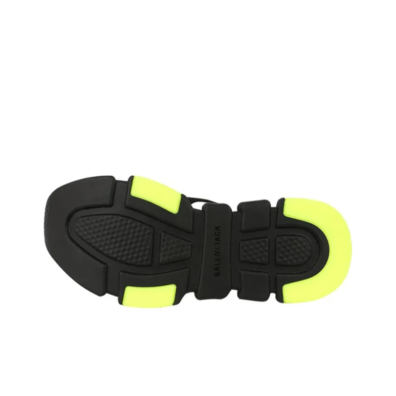 Balenciaga Speed Sneaker Cuffed 'Black Yellow'-4