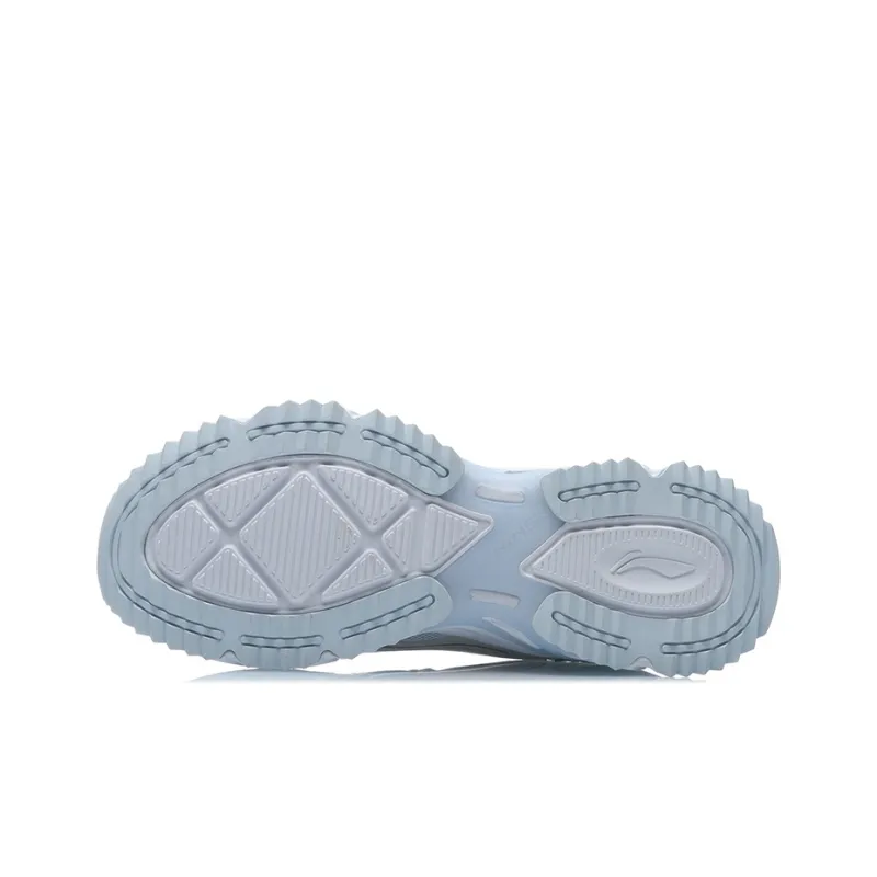 LiNing YunQue Cushioning Anti Slip And Wear Resistant Low Top Running Shoes Women's White Blue-4