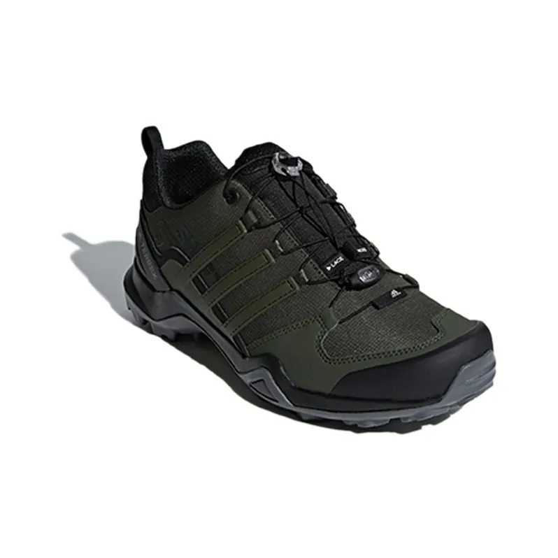 Adidas Terrex Swift R2 Anti-Slip Wear-Resistant Low-Top Trekking Shoes Men's Green Gray-2