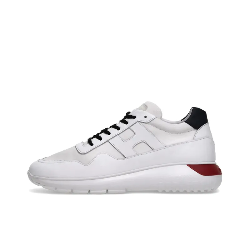 HOGAN Interactive³ Cushioning, Slip Resistant, And Abrasion Resistant Low Top Casual Shoes Men's Gray White-0