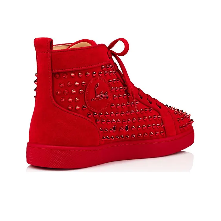 CL LUBOTING Louboutin Louis Orlato Flat Stylish Skateboarding Shoes Men's Red-2