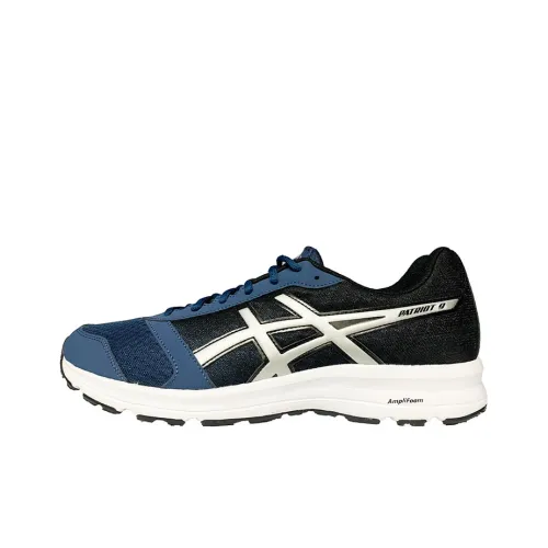 Asics Patriot 9 Wear-Resistant Low-Top Running Shoes Men's Black Blue