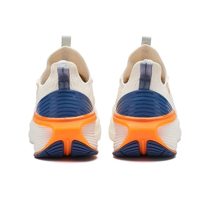 361° Galloping Rebound Abrasion Resistant Slip Resistant Low Top Running Shoes Men's Feather White-3
